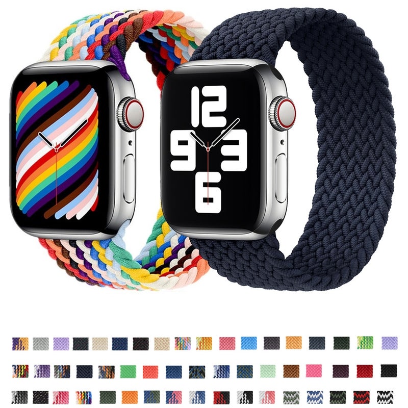 إيروريكس سوار ساعة نايلون مضفر بدورة واحدة لساعة Apple Watch Ultra 49 مم وWatch Ultra 2 49 مم / Series 9 و8 و7 45 مم / Se 3 وSe 2 و6 وSe و5 و4 44 مم / 3 و2 و1 42 مم، الطول: 145 مم (أبيض لؤلؤي) - Image 2