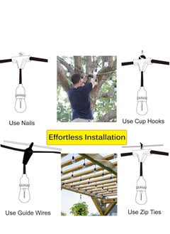 HUA QIANG WANG 33FT Outdoor String Lights, 10 Meter 20 Hanging Sockets Decorative Lights for Outdoor Garden  - Image 3