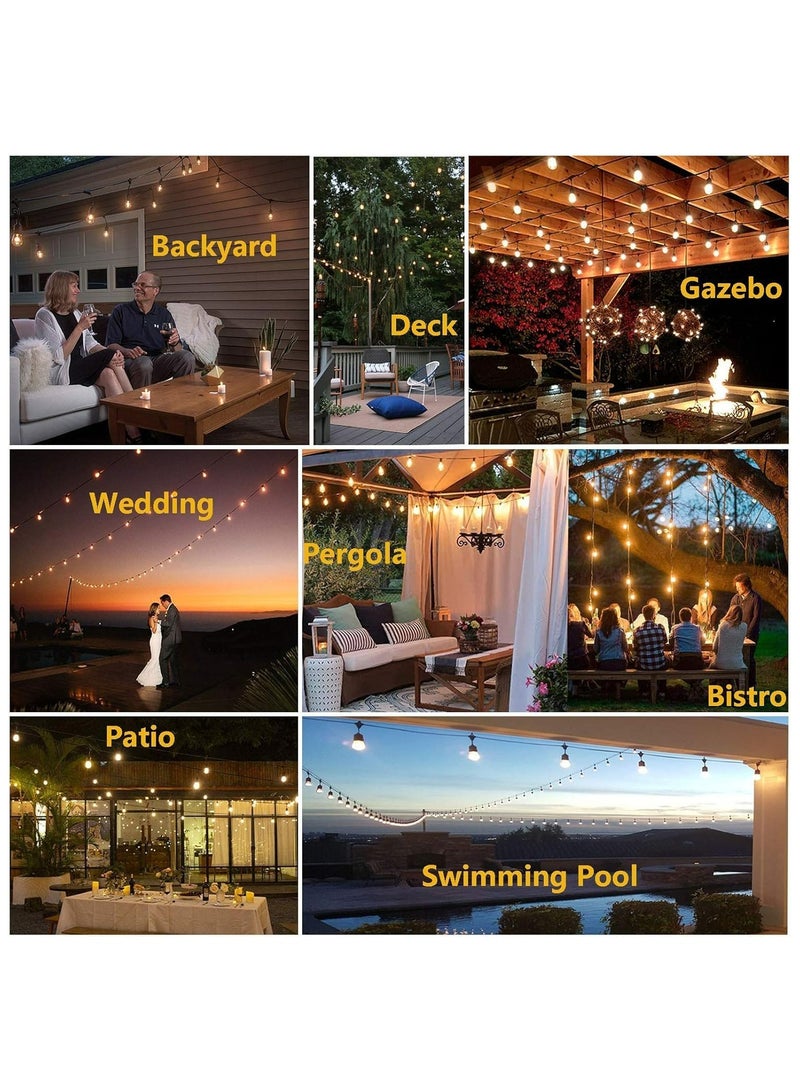 HUA QIANG WANG 33FT Outdoor String Lights, 10 Meter 20 Hanging Sockets Decorative Lights for Outdoor Garden - Image 5