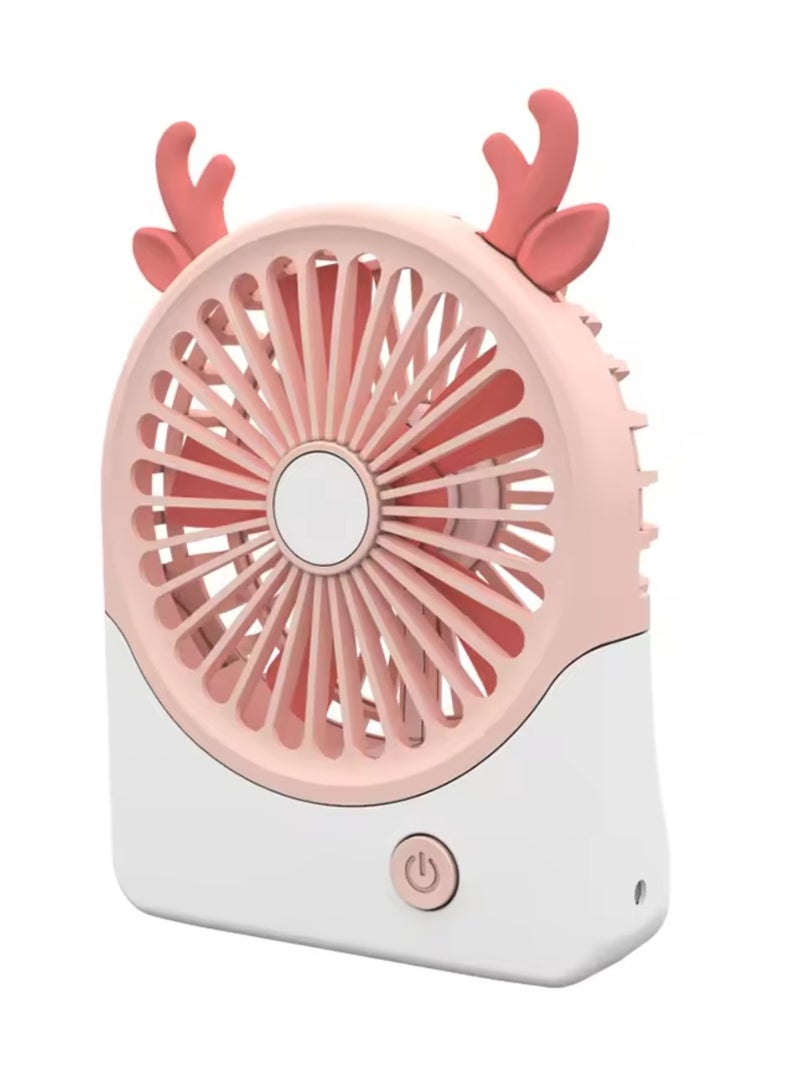 DIGI CORE Portable Fan Animal Shaped Cute Mini Fan Low Noise Fan USB Rechargeable Small Desk Fan Personal Fan For Desk Office, Home, Outdoor - Image 1