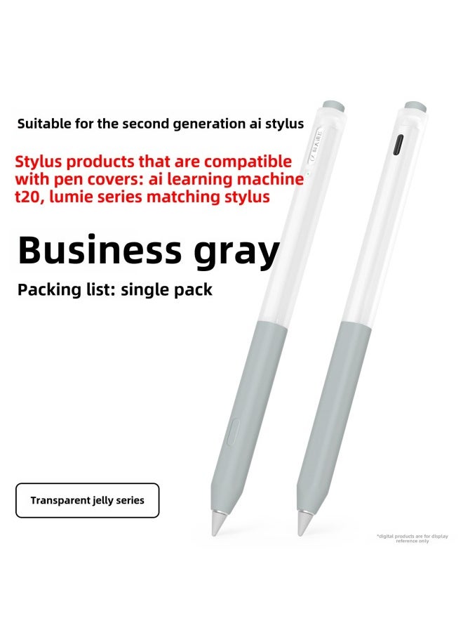 Generic Suitable For HKUST Xunfei AI Learning Machine 2 Generation Handwriting Pen Protective Cover HKUST Xunfei Pen Cover Segmented Pen Cover-Color:Business Gray  - Image 1