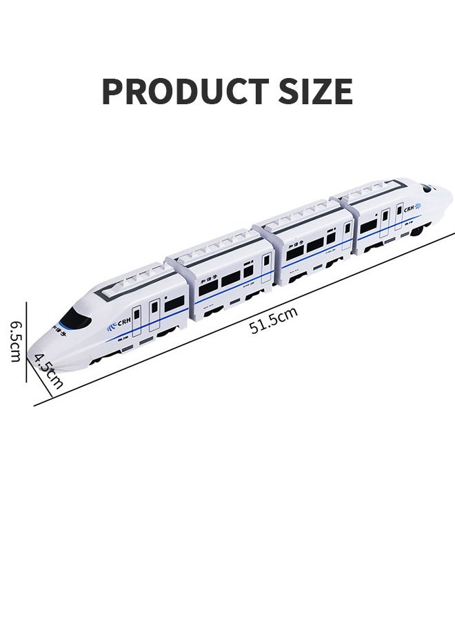 GROIC - Electric Train Toys with Light and Music, High Speed Electric Model Train Set, Children's Electric Train Track Toy Car Universal Driving, Automatically Avoiding and Turning Inertia Train Model - Image 1