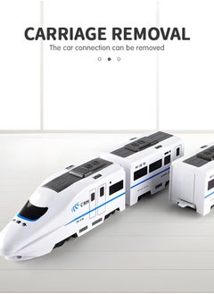 GROIC Electric Train Toys with Light and Music, High Speed Electric Model Train Set, Children's Electric Train Track Toy Car Universal Driving, Automatically Avoiding and Turning Inertia Train Model  - Image 4