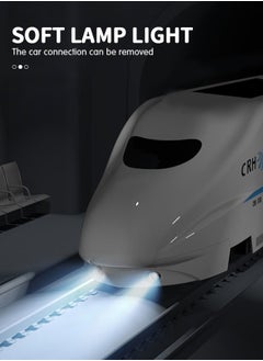 GROIC Electric Train Toys with Light and Music, High Speed Electric Model Train Set, Children's Electric Train Track Toy Car Universal Driving, Automatically Avoiding and Turning Inertia Train Model  - Image 5