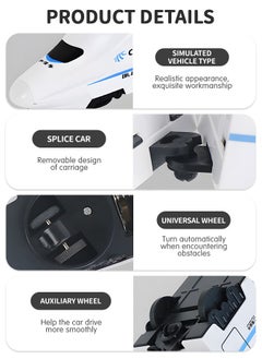 GROIC Electric Train Toys with Light and Music, High Speed Electric Model Train Set, Children's Electric Train Track Toy Car Universal Driving, Automatically Avoiding and Turning Inertia Train Model  - Image 3