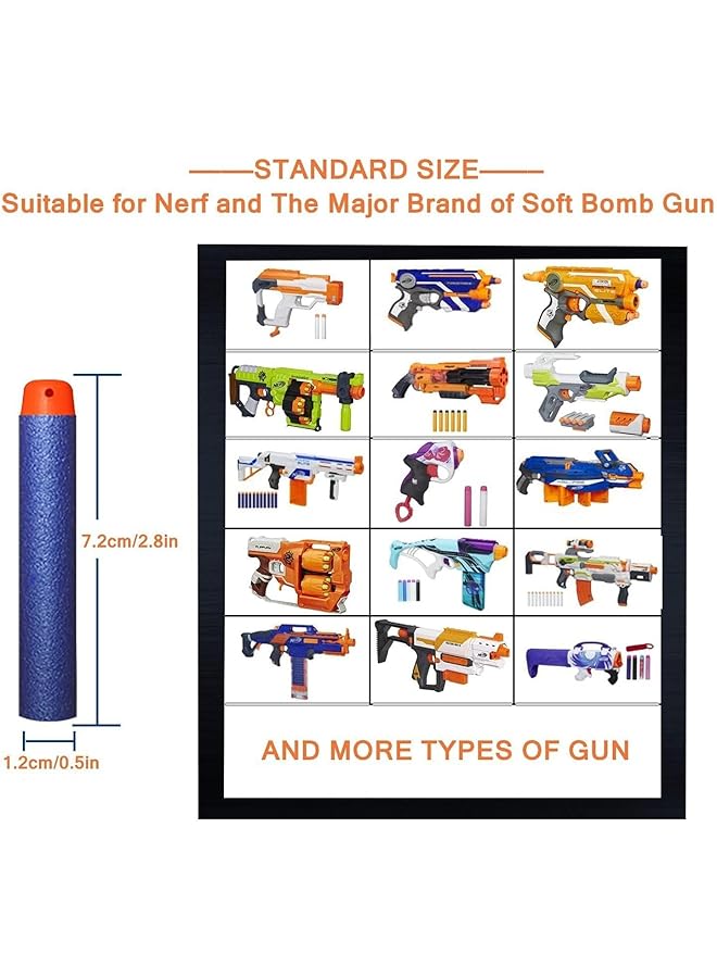 Mumoo Bear 7.2Cm Refill Foam Bullet Darts For N Strike Elite Series Blasters Kid Toy Gun (100Pcs Blue) - Image 2