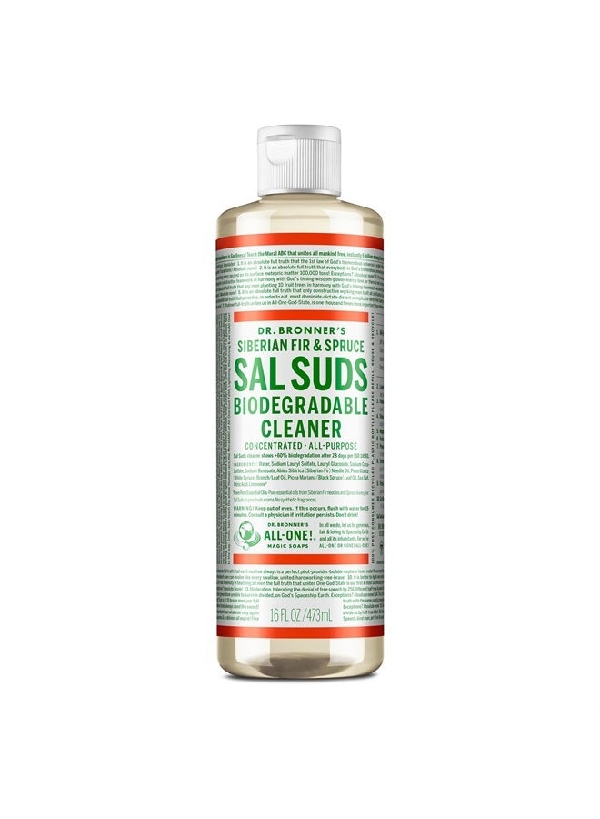 Dr. Bronner's منظف سال سادس القابل للتحلل (16 أونصة) - منظف متعدد الاستخدامات، منظف الصنوبر للأرضيات، الغسيل والأطباق، مركز، يقطع الدهون والأوساخ، منظف قوي، لطيف على البشرة - Image 1