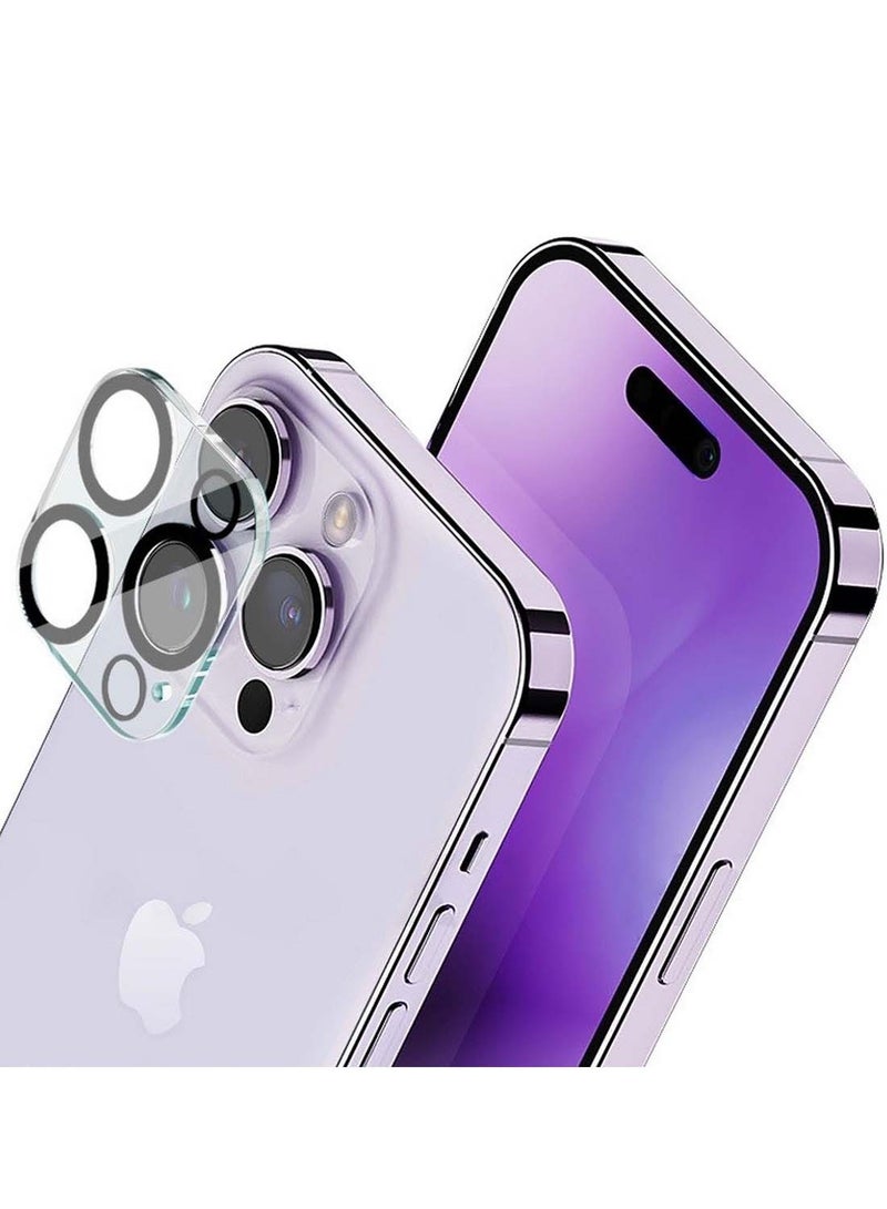 Wtech Apple iPhone 16 Pro / iPhone 16 Pro Max 2024 Premium Camera Lens Tempered Glass Protector Shield (MLHICL) - Clear/Black - Image 3