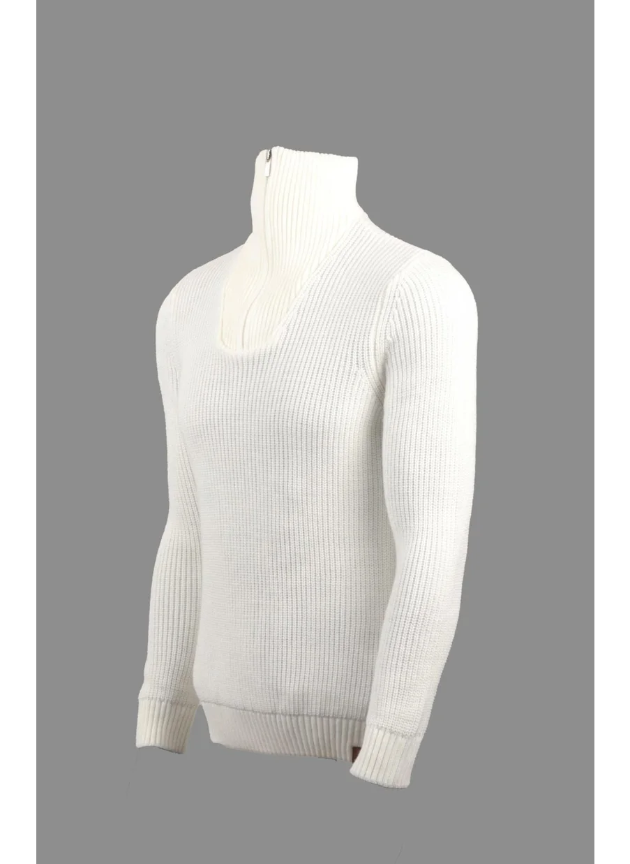 الكسندر جاردي Alexandergardı Zippered Half Turtleneck Sweater (E22-5718)