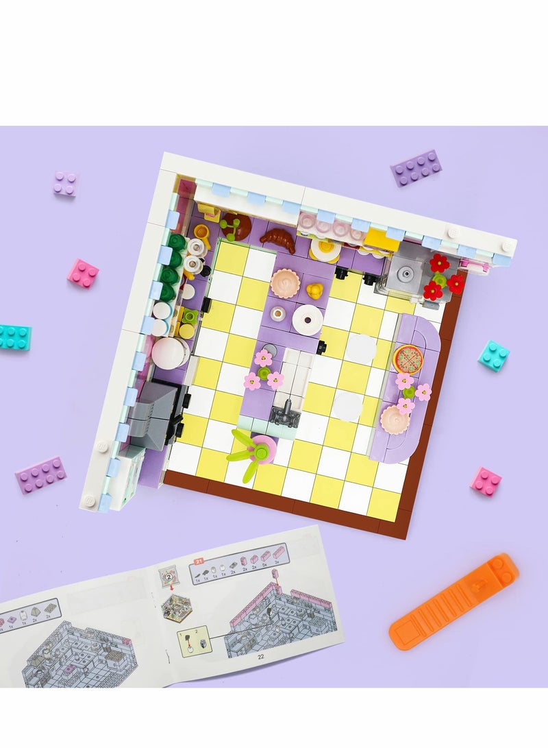 Girls Friends House Building Kit, Kitchen Kit 595Pcs Mini Blocks Dream Home Toys for Kids Ages 8-12  - Image 5