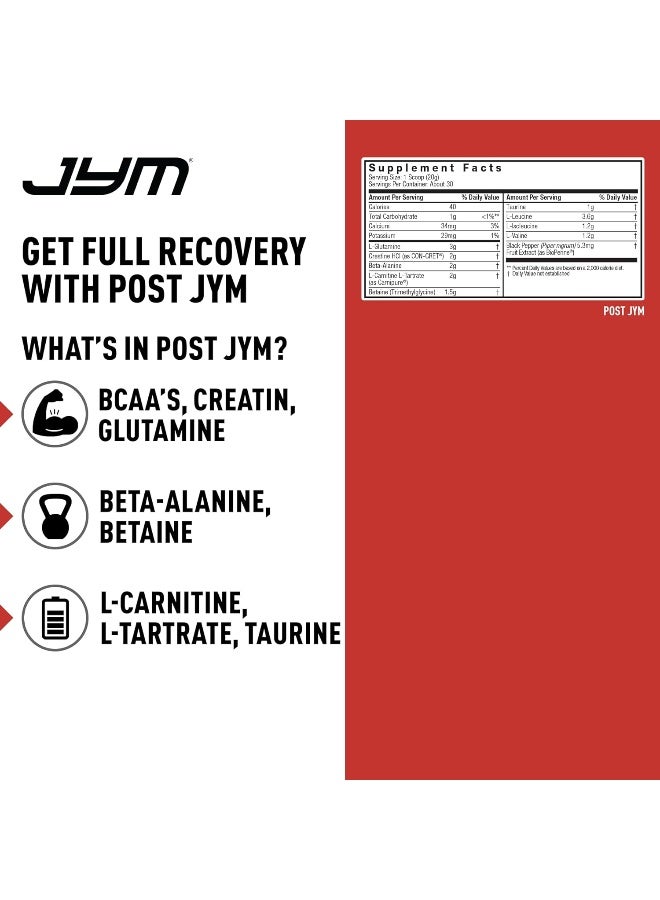 JYM Supplement Science Post Jym Active Matrix - Post-Workout With Bcaa'S, Glutamine, Creatine Hcl, Beta-Alanine, And More | | Mandarin Orange Flavor, 30 Servings, 1.3 Pound (Pack Of 1) - Image 2