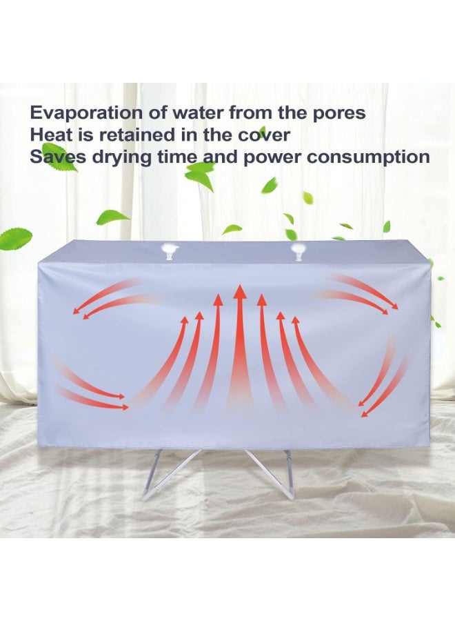 Meetion Heated Clothes Airer Cover, Electric Airer Helps to Speed Up Drying (Clothes Rack Cover Only) - Image 3