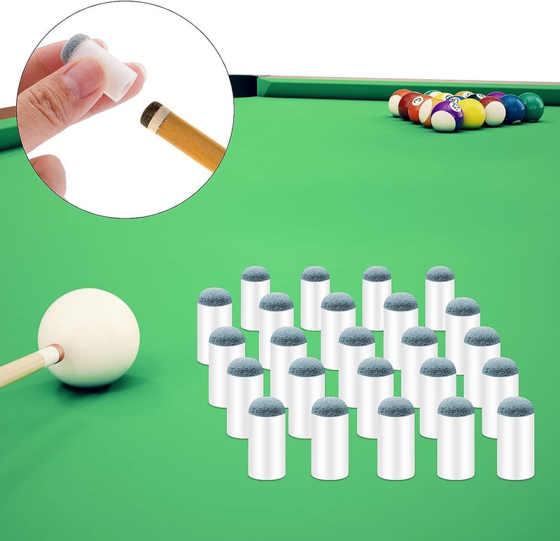 JBB 24 Pcs Pool Cue Tips Slip On Billiard Cue Tips for Pool Cue Sticks Replacement with Easy Installation, 12mm - Image 4