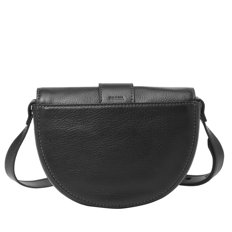 Fossil Women's Harwell Leather Small Flap Crossbody Purse Handbag, Black (Model: ZB1853001) - Image 3