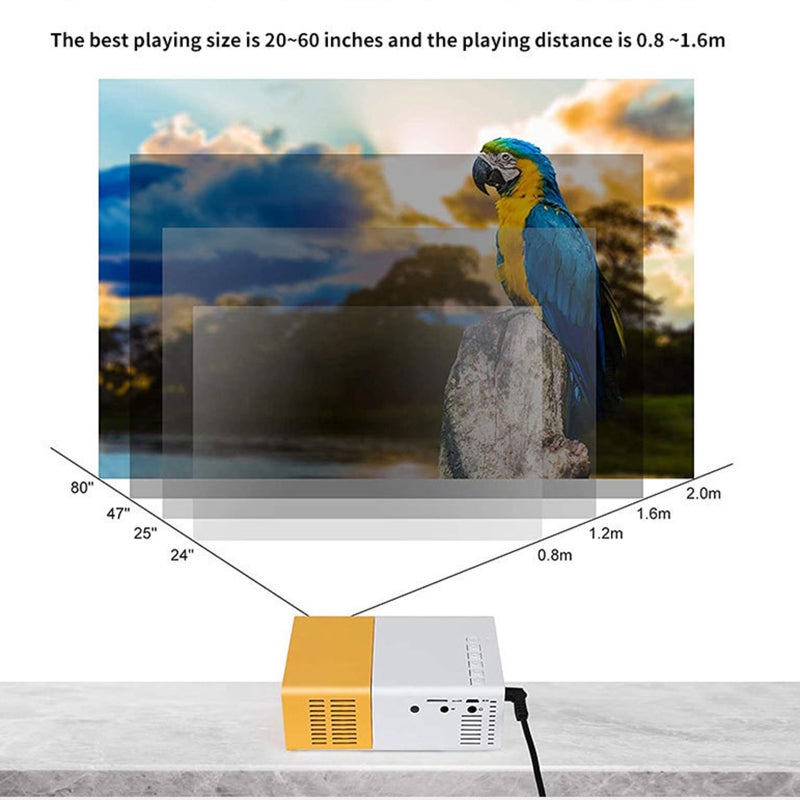 Mini Projector: Blue, High Definition Display, WiFi Connectivity - Wall Projection Function for Home Theater, Outdoor Use and Travel - Image 5