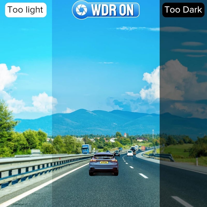 Dash Cam frontal e interior, Dashcams para coches con tarjeta de 64 G, grabadora de tráfico de visión nocturna IR, grabación de bucle de visión nocturna y sensor G, grabadora de tráfico de - Image 3