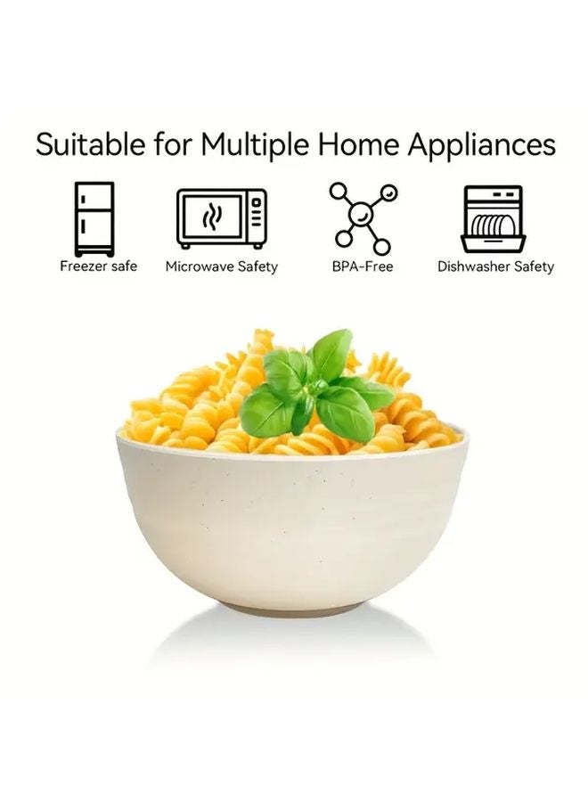 Beige 4 Piece Plastic Cutlery Set Bowl Plate Cup Microwave Dishwasher Safe - Image 5