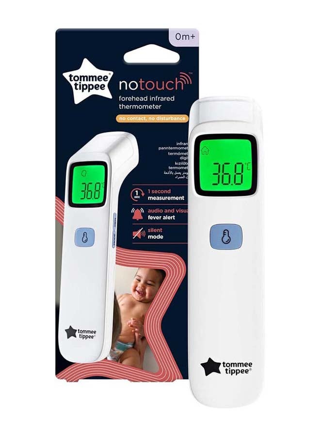 tommee tippee Notouch Infrared Forehead Digital Baby Thermometer, 1 Second Instant Readings In °C Or °F, Memory Function, 0M+