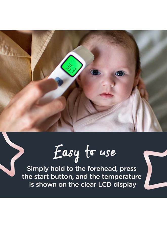 tommee tippee Notouch Infrared Forehead Digital Baby Thermometer, 1 Second Instant Readings In °C Or °F, Memory Function, 0M+ - Image 3