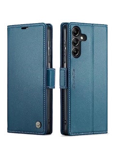 Generic Premium PU Leather Magnetic Flip Folio Wallet Case for Samsung Galaxy A15 4G\/5G - Blue  - Image 1