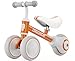 allobebe Baby Balance Bike Cute Toddler Bikes 1236 Months Gifts for 1 Year Old Girl Bike to Train Baby from Standing to Running with Adjustable Seat Silent Soft 3 Wheels Black - Image 3