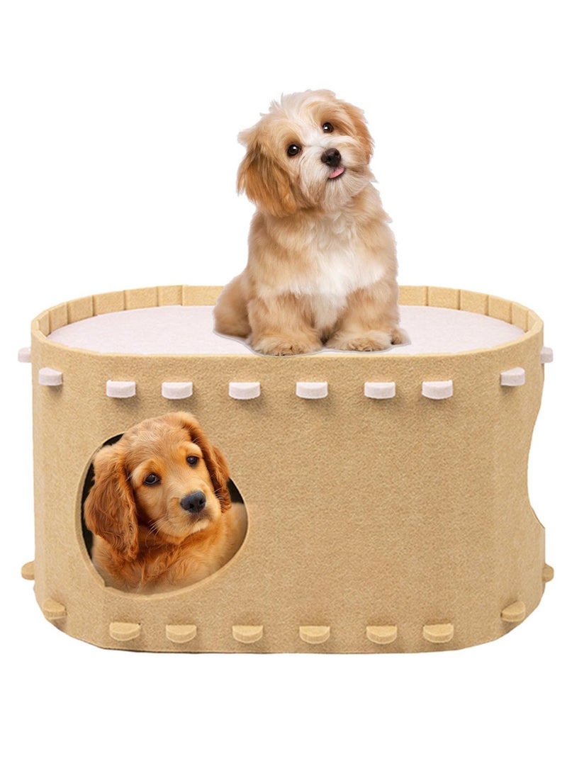 SOLARAE Cat Tunnel Bed, Indoor Cat Hideout, Cat Tunnel, Pet Hideout Bed, Cat Cave for Indoor Cats, Multifunctional High Capacity Removable Tear Resistant Washable Soft Cat Toy Tunnel Bed for Kitten and Cat - Image 5