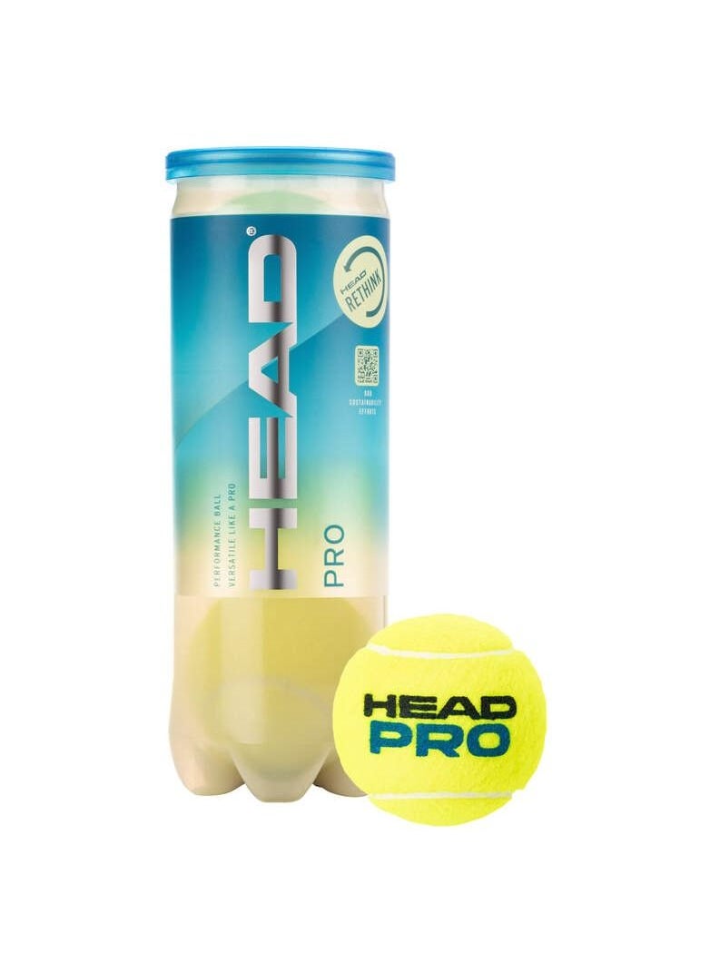HEAD - Pro Tennis Ball - Can Of 3 Balls, For Club Players - Image 1