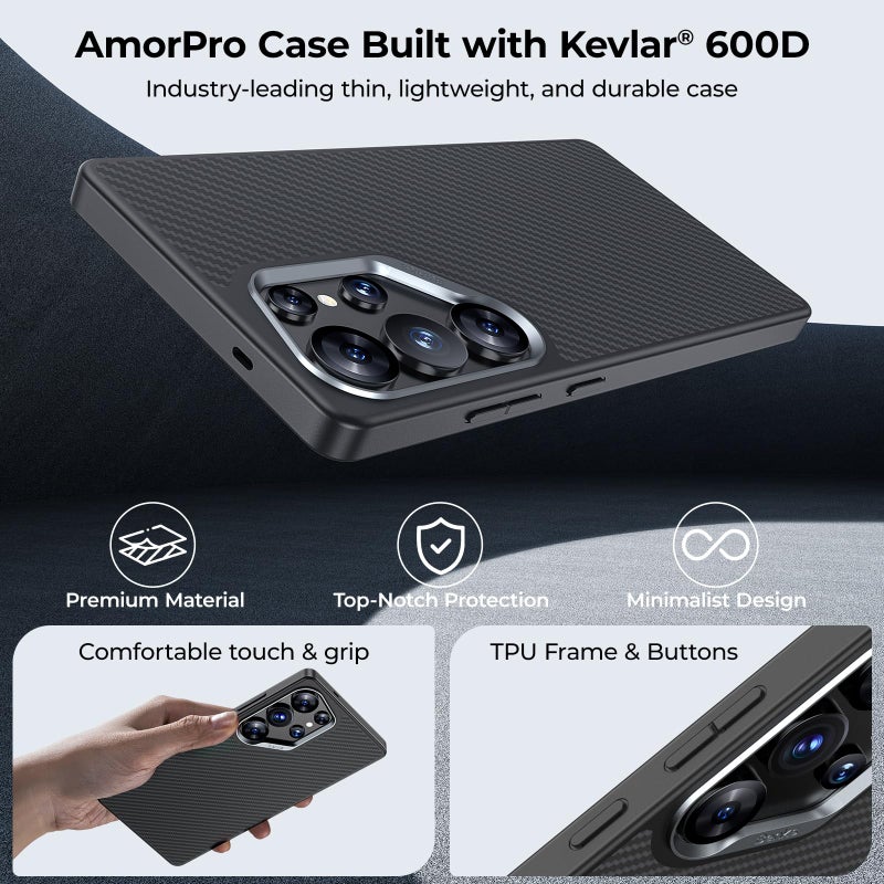 Benks حافظة BENKS S25 Ultra، ArmorPro لجهاز Samsung Galaxy S25 Ultra متوافقة مع Magsafe، [حماية من الدرجة العسكرية] حافظة واقية مضادة للصدمات مصنوعة من ألياف Dupont Kevlar 600D - Image 2