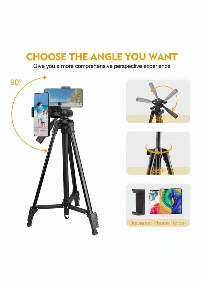 XiuWoo 51 Inch,130cm Extendable Phone Tripod and Camera Stand with Bluetooth Remote and Clip - Image 2