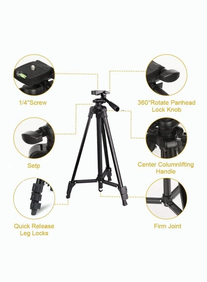 XiuWoo 51 Inch,130cm Extendable Phone Tripod and Camera Stand with Bluetooth Remote and Clip - Image 3