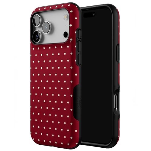 Casely iPhone 17 Pro Max Case | On the Dot | Maroon Polka Dot | Bold Protective Design | MagSafe Compatible Design - Image 2
