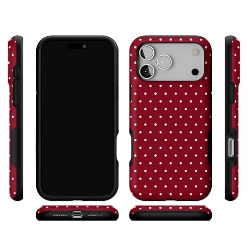 Casely iPhone 17 Pro Max Case | On the Dot | Maroon Polka Dot | Bold Protective Design | MagSafe Compatible Design - Image 5
