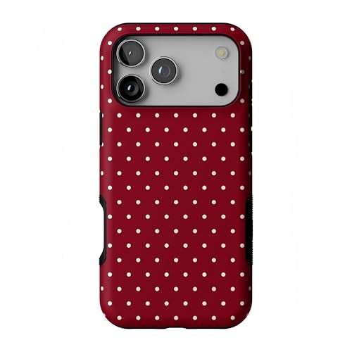 Casely iPhone 17 Pro Max Case | On the Dot | Maroon Polka Dot | Bold Protective Design | MagSafe Compatible Design - Image 1
