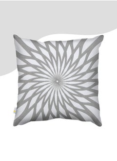 Donetella Decorative Embroidered Cushion Cover grey/white 45x45Cm(Without Filler)  - Image 1