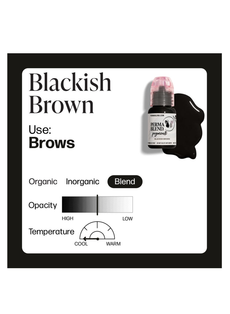 Perma Blend Perma Blend Blackish Brown PMU Pigment – 15ml – High Opacity Ink for Microblading & Powder Brows - Image 2