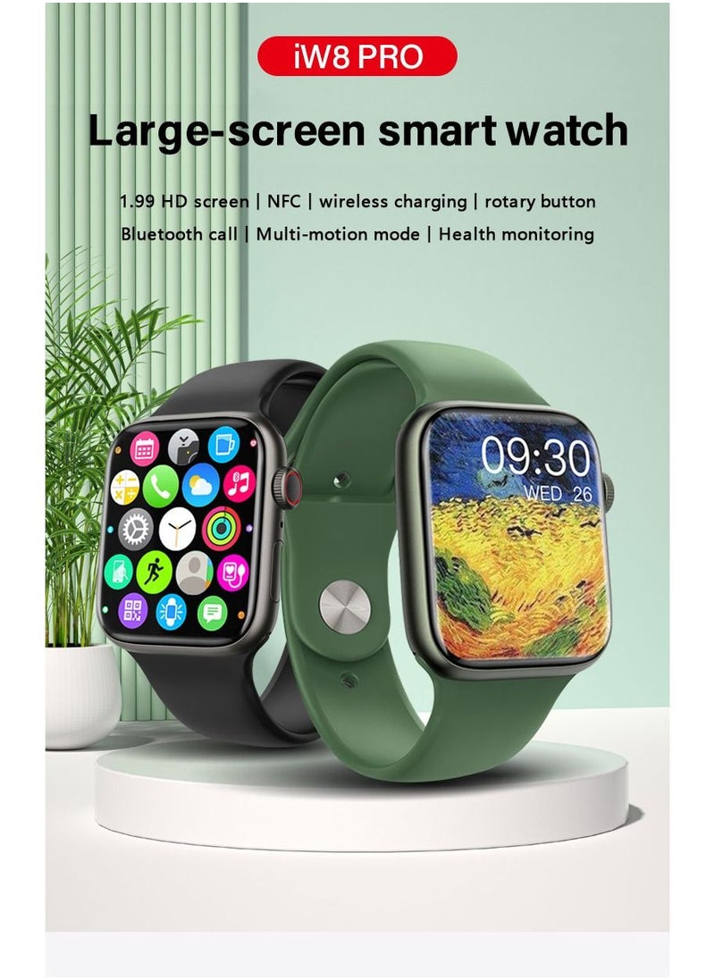 SAB - IW8 PRO smart watch-1.99 inch IPS full touch screen/wireless charging/support NFC/blood oxygen heart rate detection - Image 1