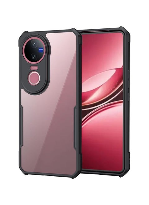 Case Compatible with Vivo V50 5G, [Droproof] [Sweat-Proof] [Fingerprint-Proof] Shockproof Protective Phone Case Black