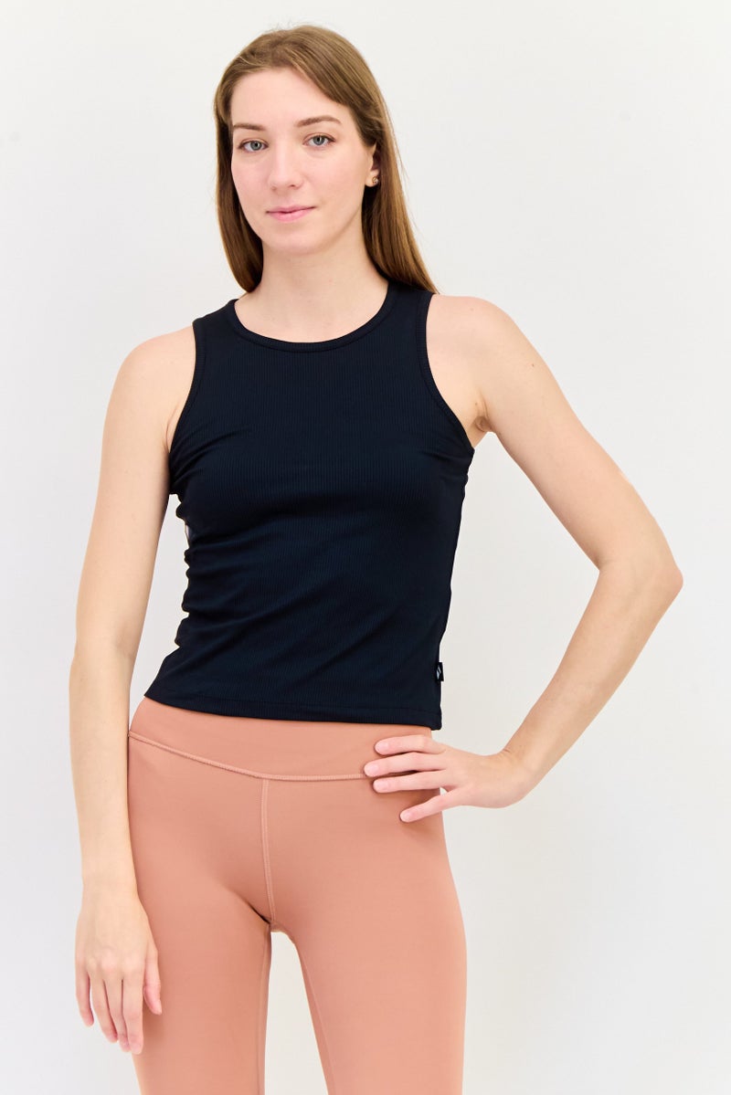 SKECHERS Women Sportswear Fit Sleeveless Training Top, Black - Image 1