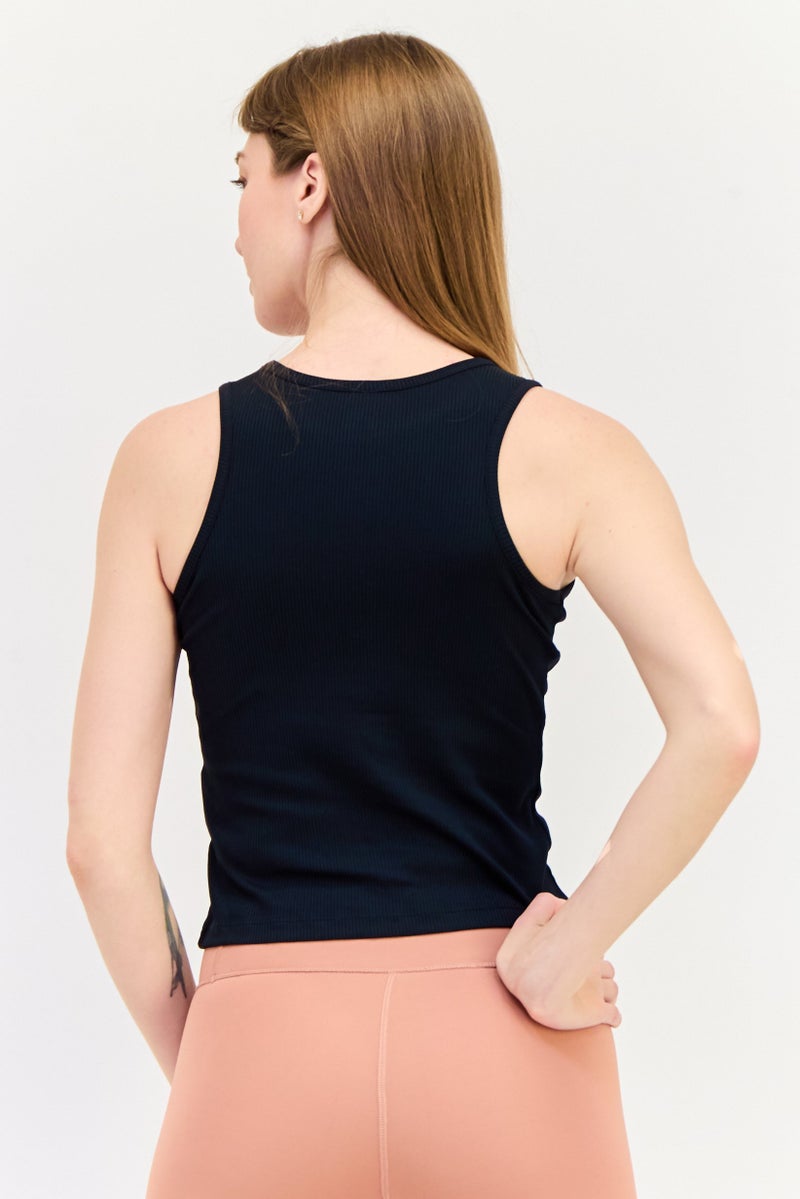 SKECHERS Women Sportswear Fit Sleeveless Training Top, Black - Image 3
