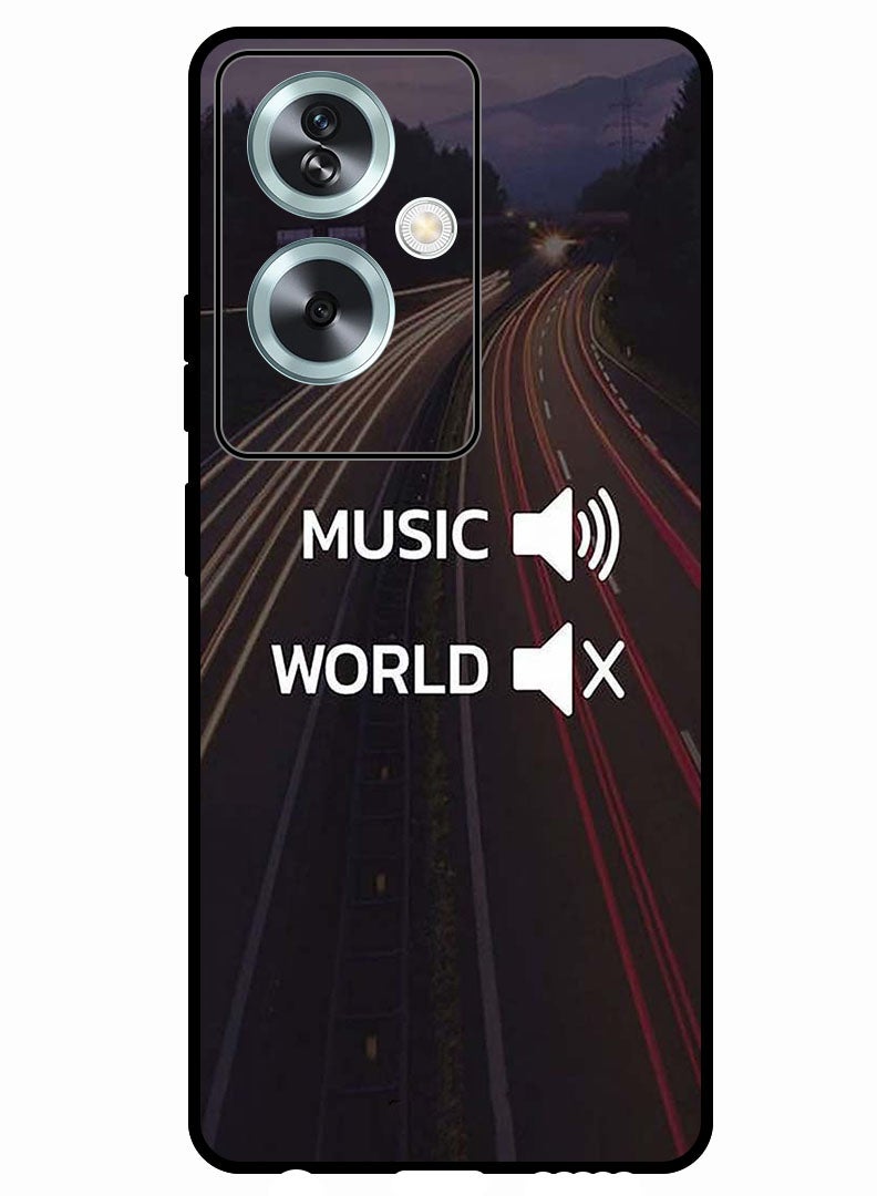 Theodor Protective Case Anti Scratch Shock Proof Bumper Cover For Oppo A79 5G Music Word - Image 1
