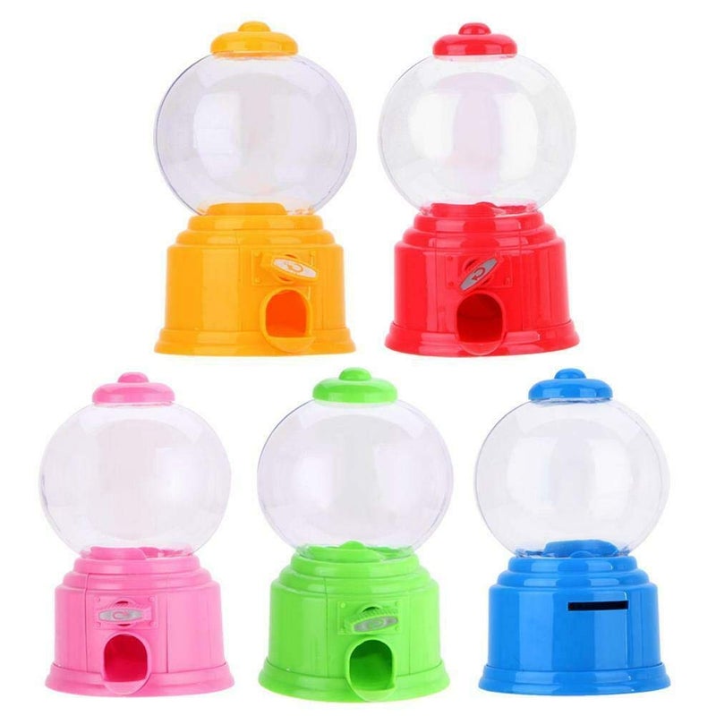 Nidy Nidy® 1Pc Mini Candy Gumball Jelly Beans Sugar Vending Machine Snack Dispenser Cute Sweets Mini Candy Machine Bubble Gumball Dispenser Coin Bank (Candy Gumball Not Included) (Green) - Image 5