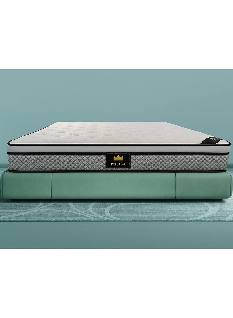 PRESTIGE The luxury mattress from Prestige combines the highest levels of comfort and luxury. It is specially designed to fit the curves of your body to provide you with a peaceful sleep and happy dreams. It comes with a 15-year warranty. Size: 180 cm * 200 cm 