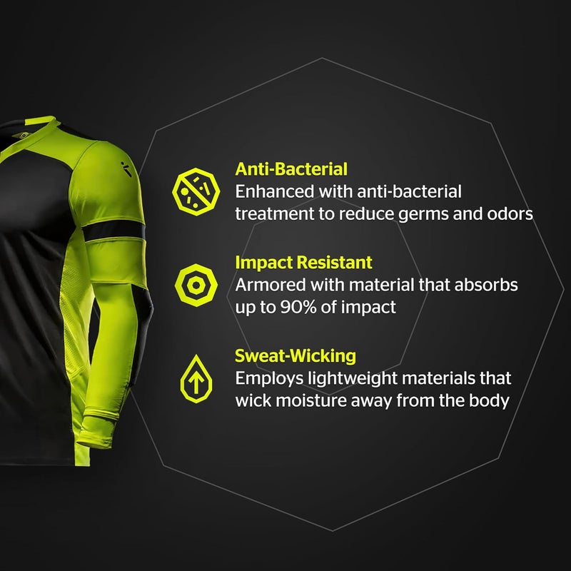 Storelli ExoShield Gladiator Goalkeeper Jersey, High-Impact Protection, Sweat-Wicking, Breathable Athletic Shirt for Soccer - Image 4