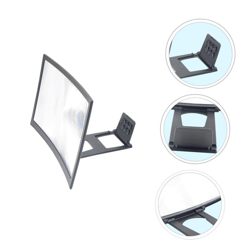Curved Screen Magnifier For Mobile Phone Eye Protection Seniors Black - Image 5