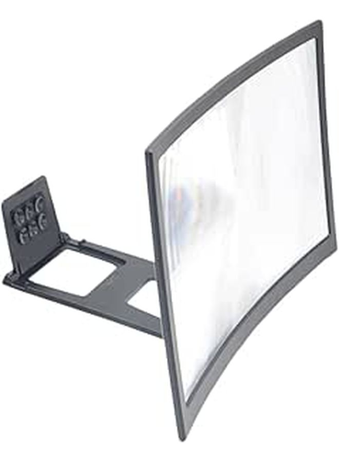 Curved Screen Magnifier For Mobile Phone Eye Protection Seniors Black - Image 1