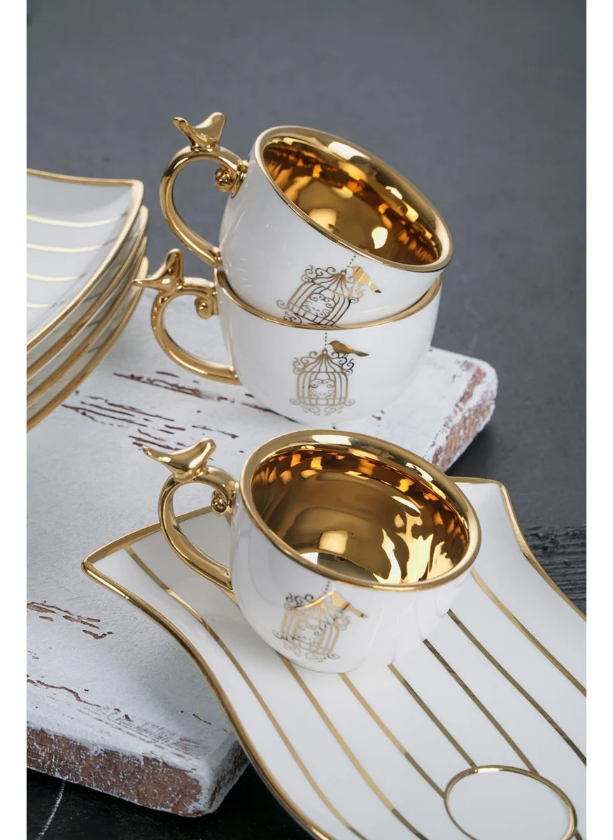Acar Story Set of 6 Porcelain Coffee Cups