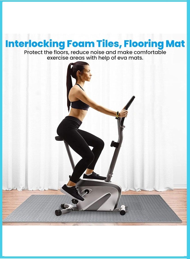 Berma Baby 12 Pack Puzzle Exercise Floor Mat EVA Foam Mats with Interlocking Floor Tiles 12'' x 12'' Foam Gym Mat, Protective Flooring Mats Interlocking for Home and Gym Equipment - Image 4