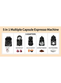 ايتي لايف 0.6 لتر 5 في 1 كيس قهوة / كبسولة آلة إسبرسو / دولتشي غوستو / k-cup / ESE جراب / مسحوق القهوة ، مع ضغط البخار التلقائي 19 بار st-504  - Image 5