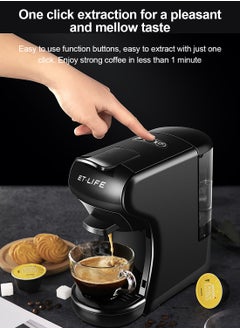 ايتي لايف 0.6 لتر 5 في 1 كيس قهوة / كبسولة آلة إسبرسو / دولتشي غوستو / k-cup / ESE جراب / مسحوق القهوة ، مع ضغط البخار التلقائي 19 بار st-504  - Image 2