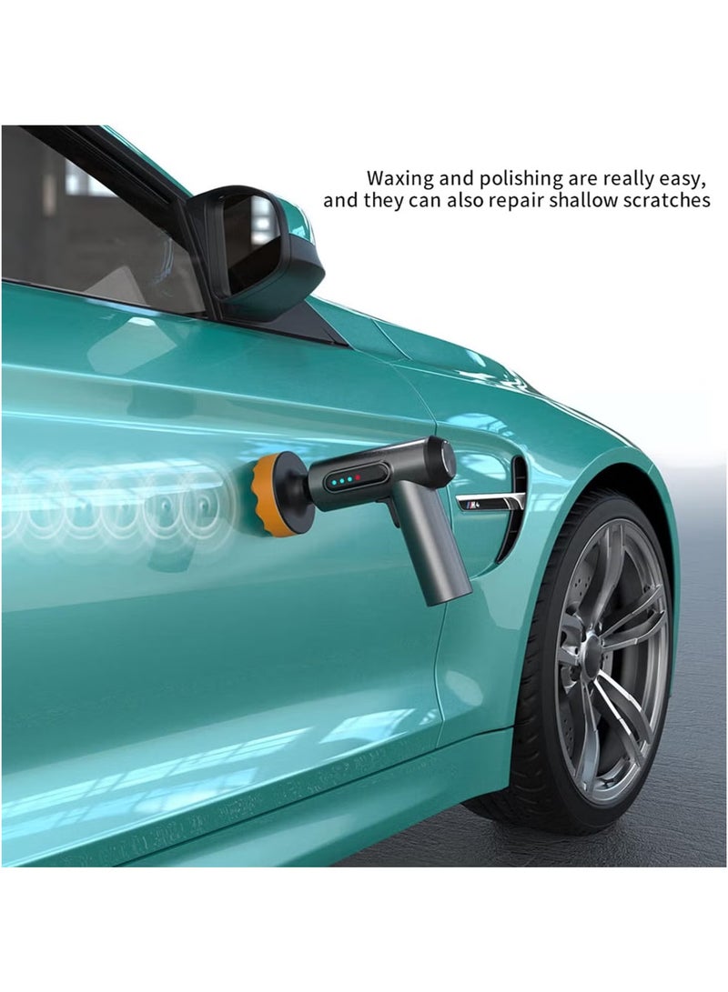 Generic Cordless Car Waxer Polisher with 4000mAh Capacity Battery&1300rpm Speed, Digital Display USB Charging Buffer Polisher Kit for Car Detailing/Waxing/Polishing  - Image 3